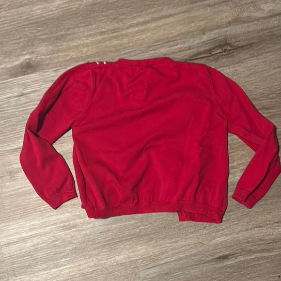 Red Cardigan with Pearl Accents - Picture 4 of 5